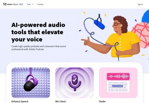 Adobe Podcast logo